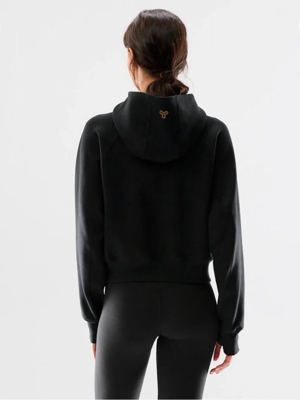 Black Zip-Up Hooded Women’s Top - Picture 4 of 9